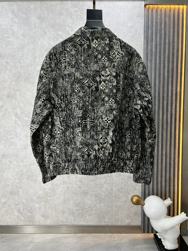 Side profile of Louis Vuitton luxury clothing with runway-inspired design
