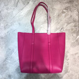 Chic Vegan Leather Handbag - Sleek Minimalist Lines | Women's Everyday Carry Handbag #922 - back view (image 4) of designer-inspired handbag