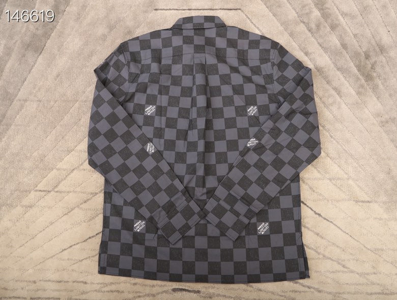 Back view of Louis Vuitton luxury clothing with relaxed-fit cut
