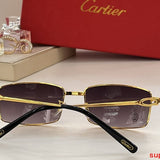 Close-up detail view of Cartier unisex sunglasses