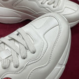 Gucci soft grey luxury sneakers view 6 bold athletic profile
