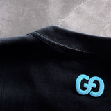 Front view of Gucci luxury clothing with monogram-inspired silhouette
