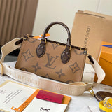  Elegant structured bag carried on shoulder