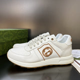 Gucci two-tone luxury sneakers view 9 signature lace-up style
