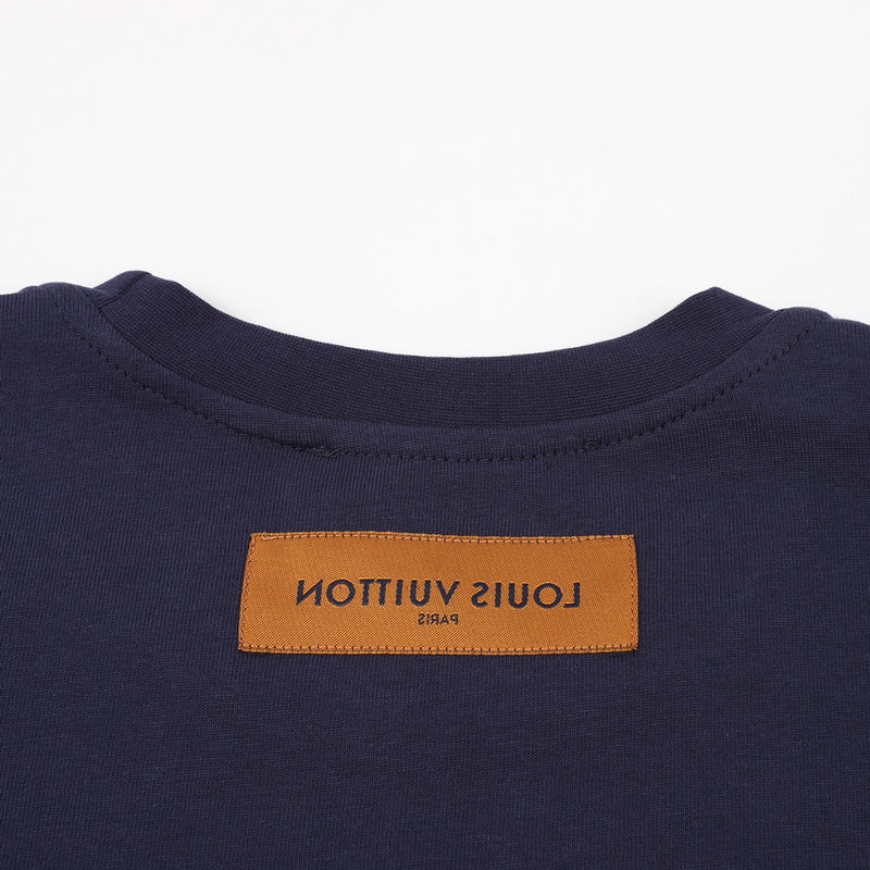 Side profile of Louis Vuitton cotton t-shirt with contemporary cut
