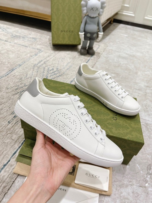 Gucci crisp white luxury sneakers view 6 everyday casual design