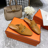 Hermès Beige Pointed-Toe Stiletto Heels - Lifestyle Styling Shot