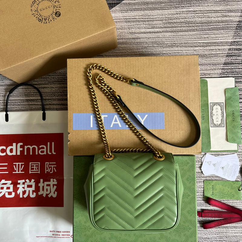 Side view of elegant structured handbag