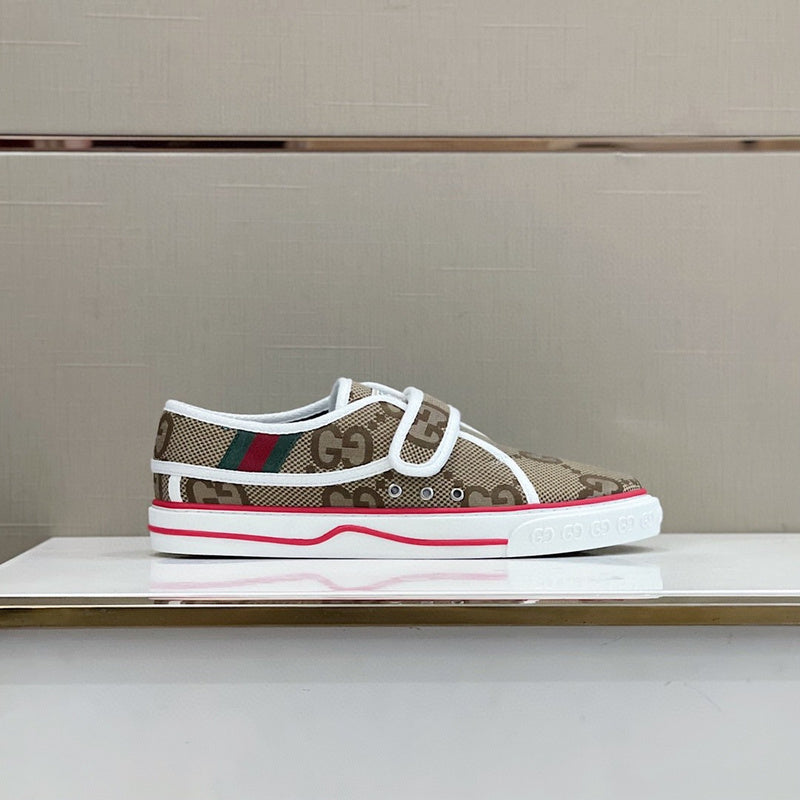 Gucci neutral cream luxury sneakers view 9 sleek tonal finish