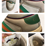 Side profile of Gucci all-black sneakers heritage-inspired look