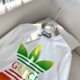 Front view of Gucci luxury clothing with monogram-inspired silhouette