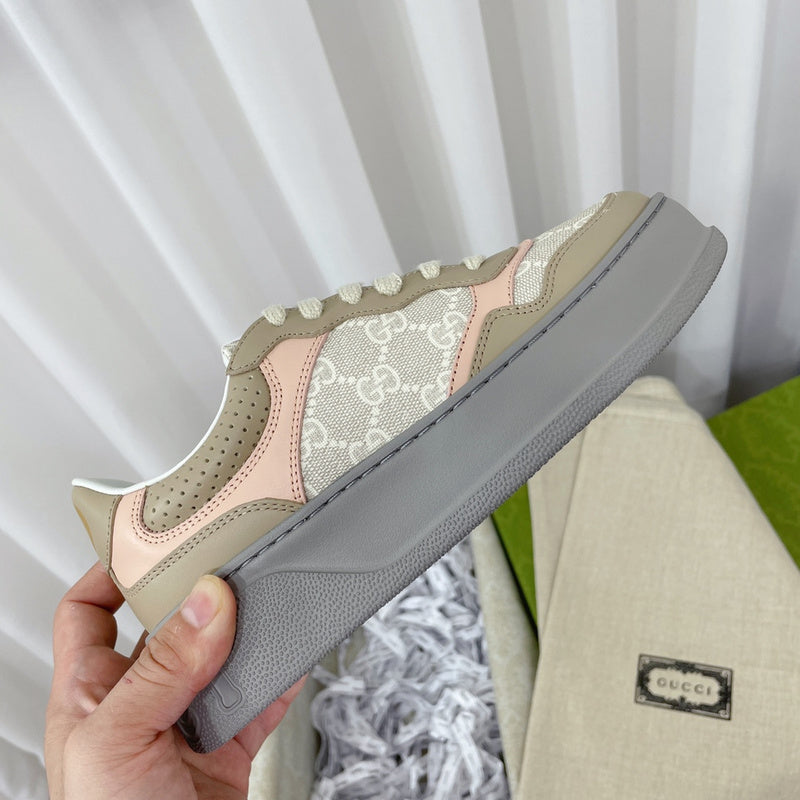 Gucci soft grey luxury sneakers view 8 classic court silhouette