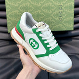 Gucci muted earth tones luxury sneakers view 6 retro runner design