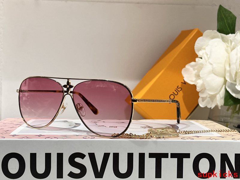 Side view of Louis Vuitton unisex sunglasses