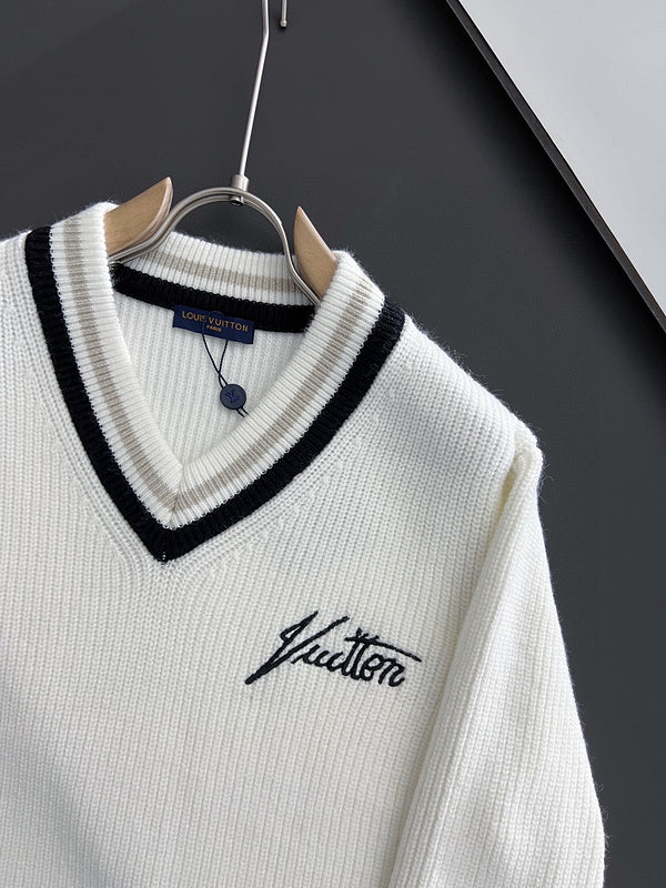 Close-up detail shot of Louis Vuitton luxury clothing with streetwear-inspired cut
