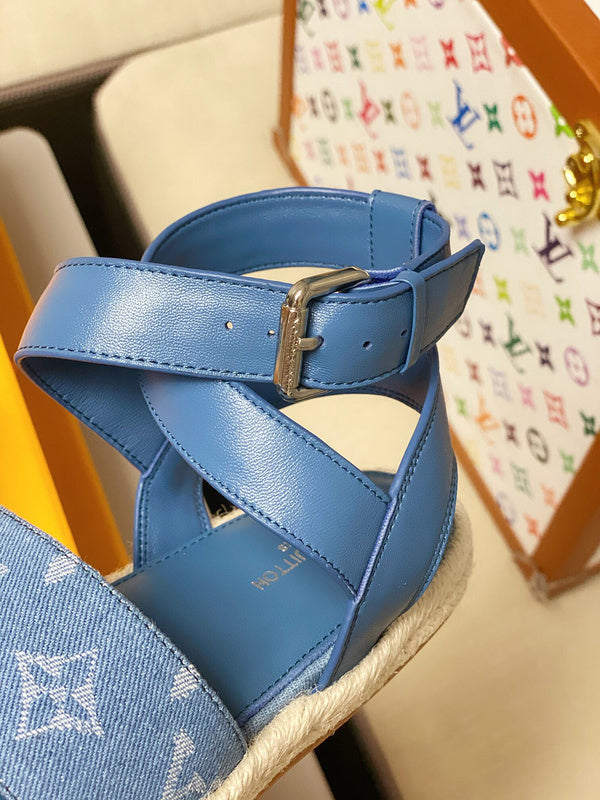 Close-up of Louis Vuitton shoes craftsmanship