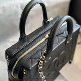 Zivas Charm Polished Finish Everyday Handbag (Elevated Daily Companion) – Back View