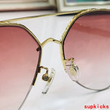 Close-up detail view of Cartier unisex sunglasses