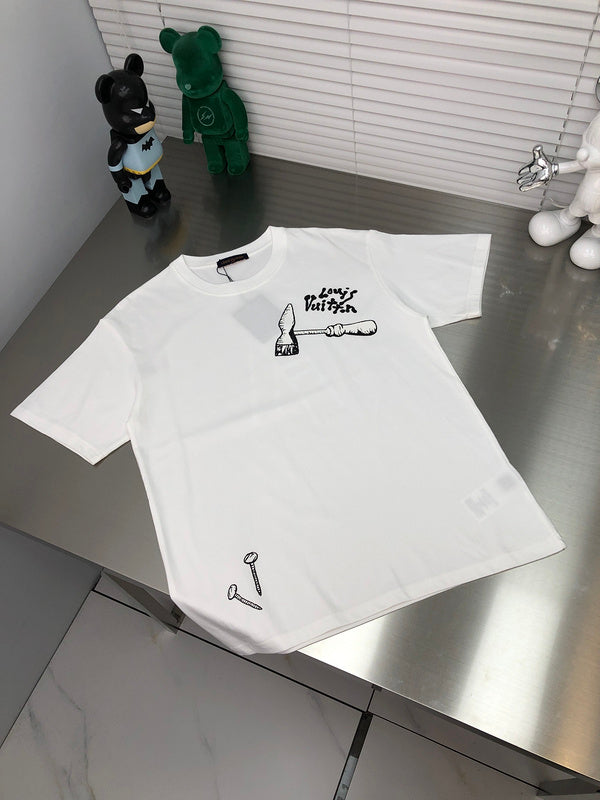 Back view of Louis Vuitton cotton t-shirt with logo-detail design