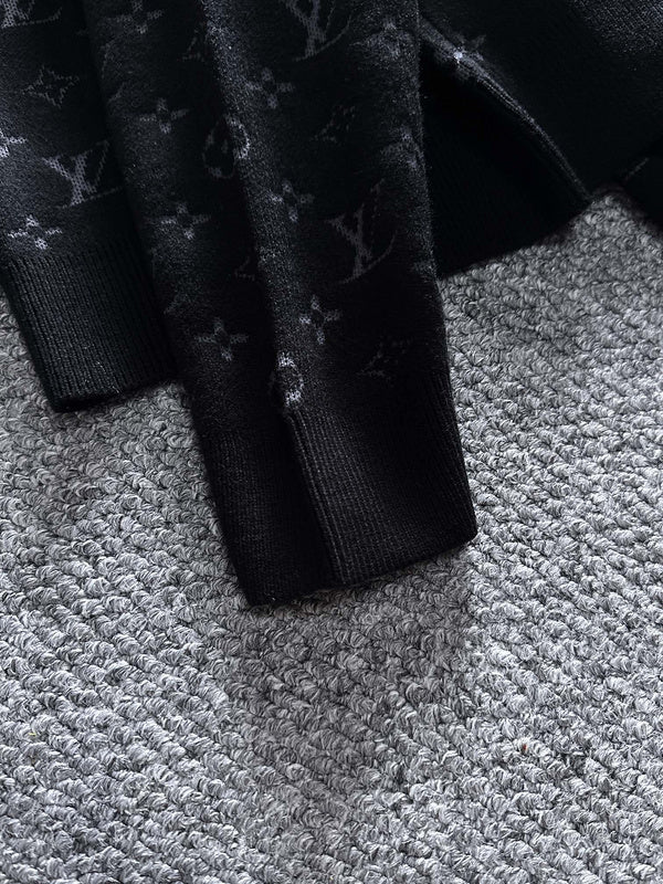 Side profile of Louis Vuitton luxury clothing with logo-detail design
