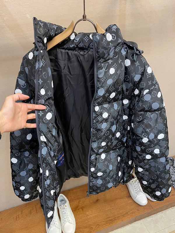 Side profile of Louis Vuitton luxury clothing with contemporary cut