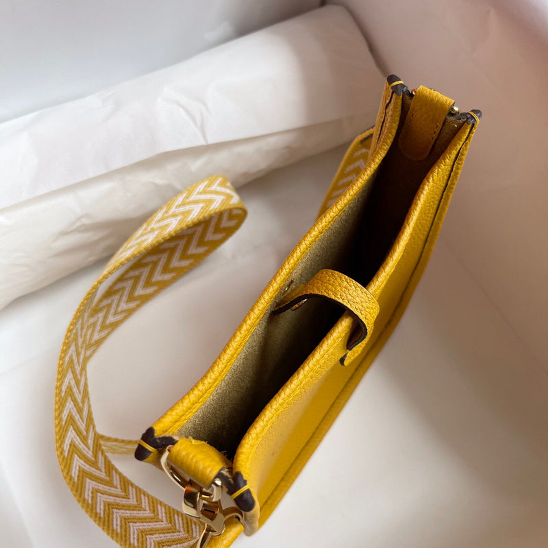 Side view of balanced structured handbag