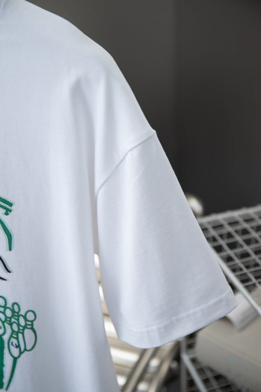 Full styled look of Louis Vuitton cotton t-shirt with tailored silhouette