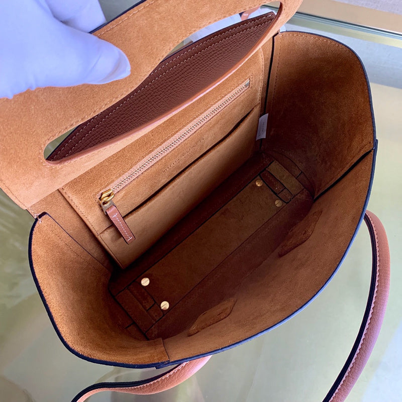 Sleek Vegan Leather Handbag - Premium Craftsmanship Detailing | Women's Premium Handbag #1743 - side angle view (image 2) of designer-inspired handbag