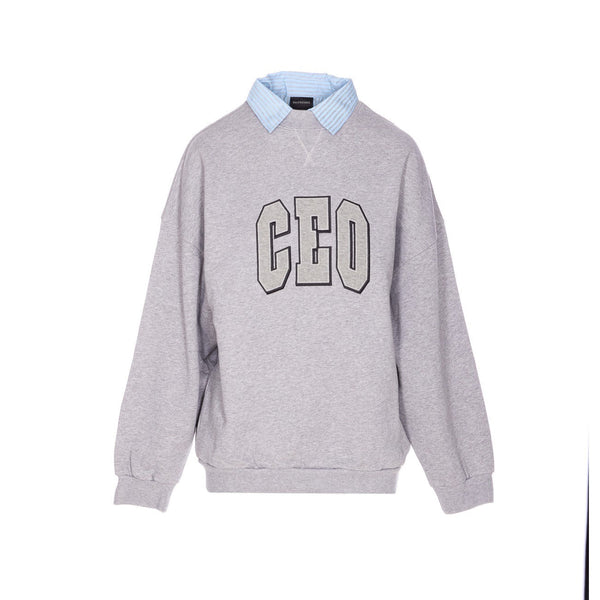 Balenciaga Sweaters? Balenciaga Women Ceo Team Logo Shirt Collar Sweater Luxury Designer Knit Sweater