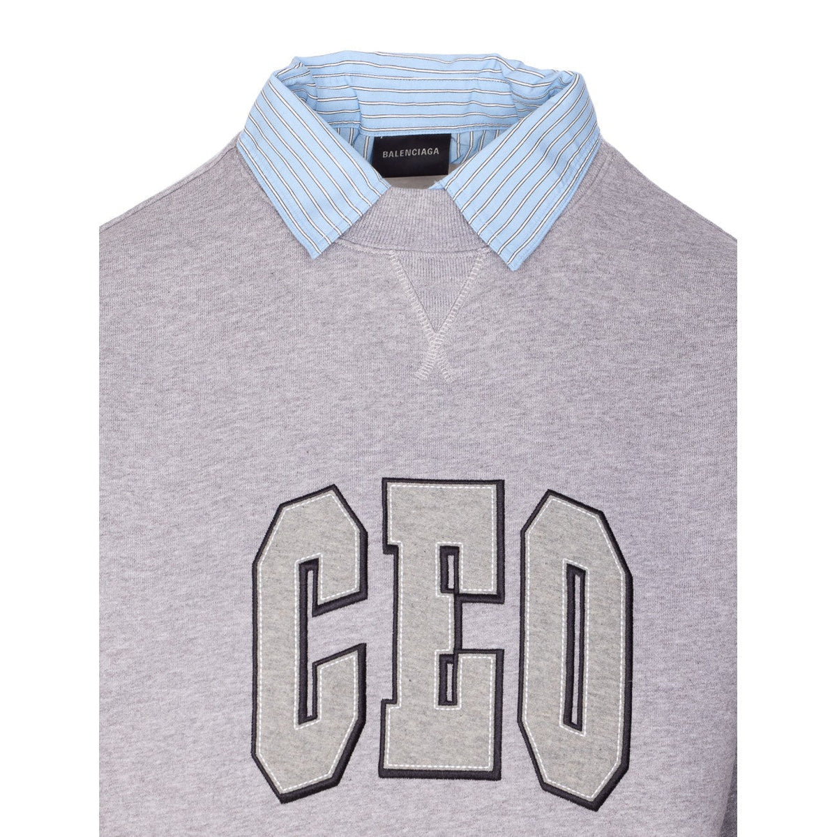 Balenciaga Sweaters? Balenciaga Women Ceo Team Logo Shirt Collar Sweater Luxury Designer Knit Sweater