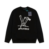 Side profile of Louis Vuitton luxury clothing with monogram-inspired silhouette