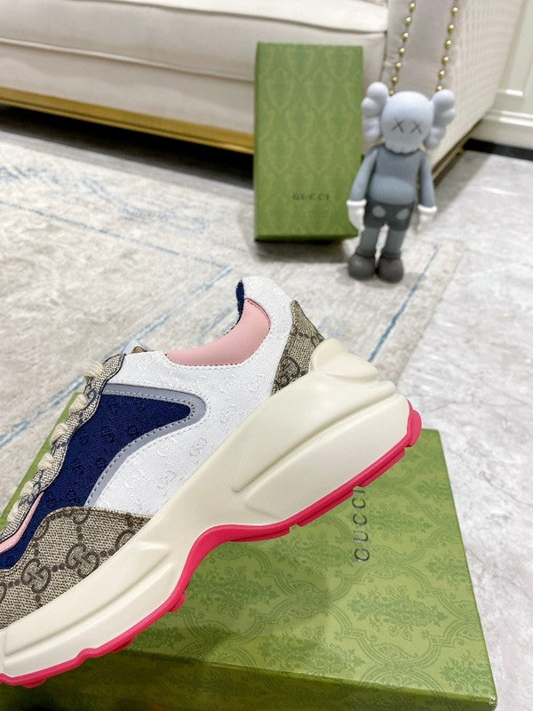 Gucci sneakers detailed view showing premium designer craftsmanship