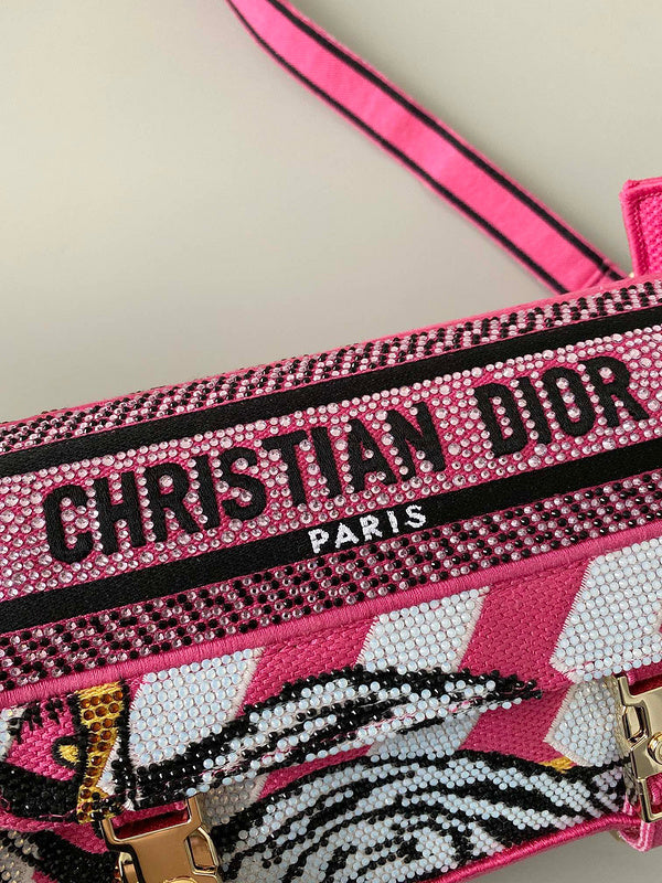 Back view of signature statement women's handbag – women's statement bag