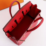 Side view of versatile structured handbag