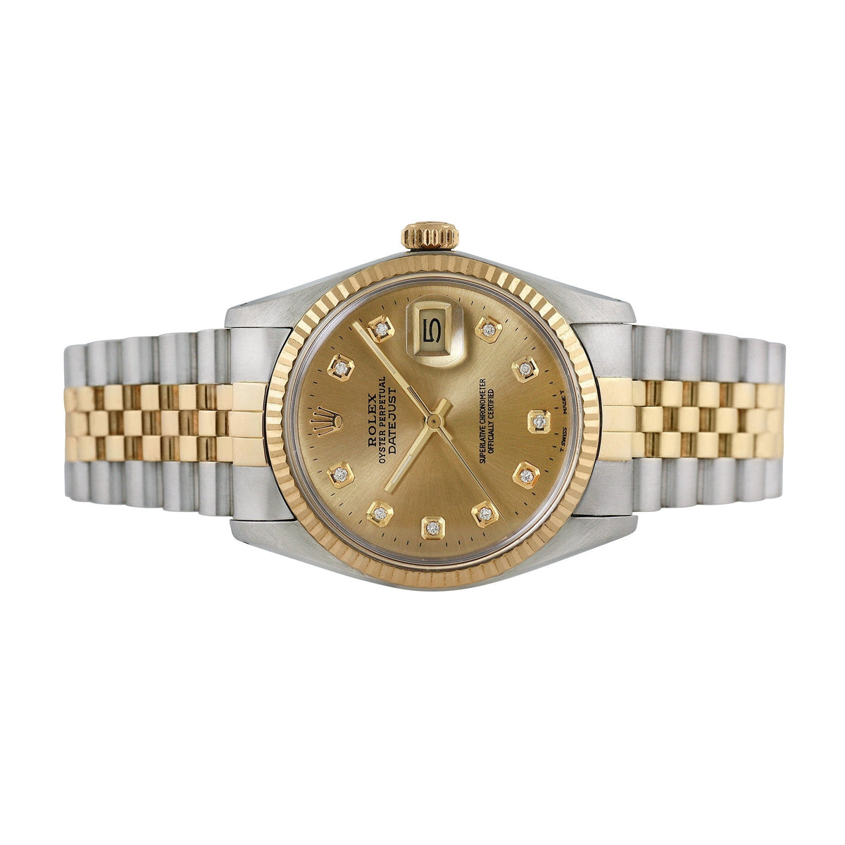 Front view of Rolex men's watch