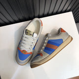 Gucci neutral cream luxury sneakers view 5 breathable knit upper