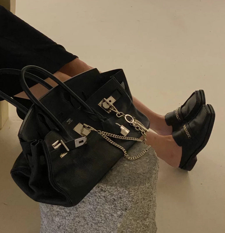 Polished bag shown from front angle