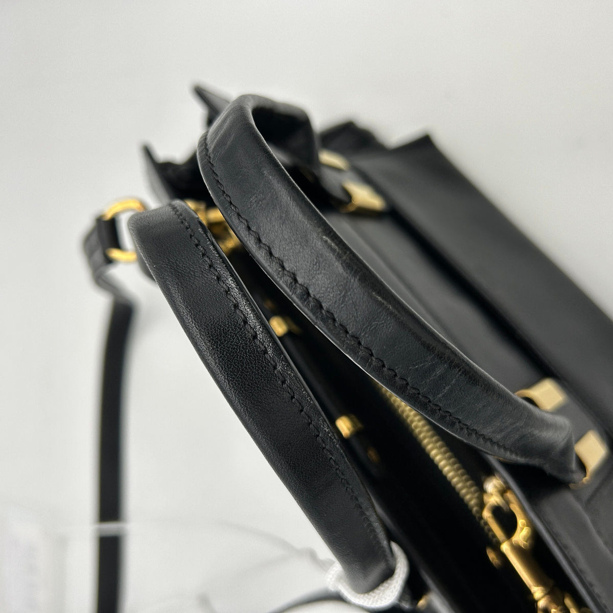 Side view of Chloe handbag Black premium designer bag