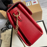 Top view of polished modern women's handbag – women's luxury accessory