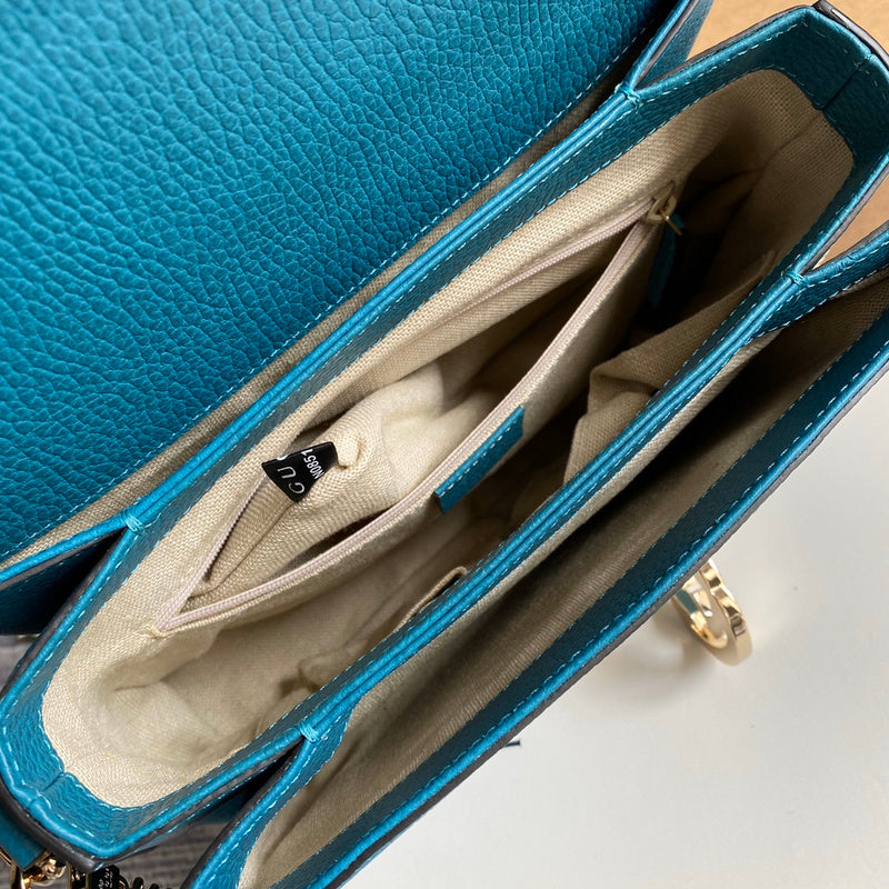 Side profile of signature polished women's handbag – women's everyday handbag