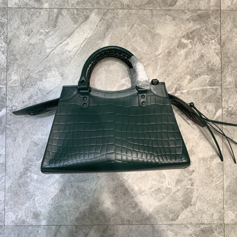 Contemporary Vegan Leather Handbag - Chic Everyday Appeal | Women's Everyday Carry Handbag #626 - back view (image 4) of designer-inspired handbag