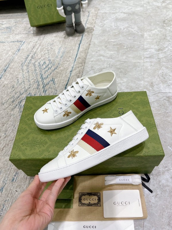 Gucci tonal black luxury sneakers view 6 classic court silhouette