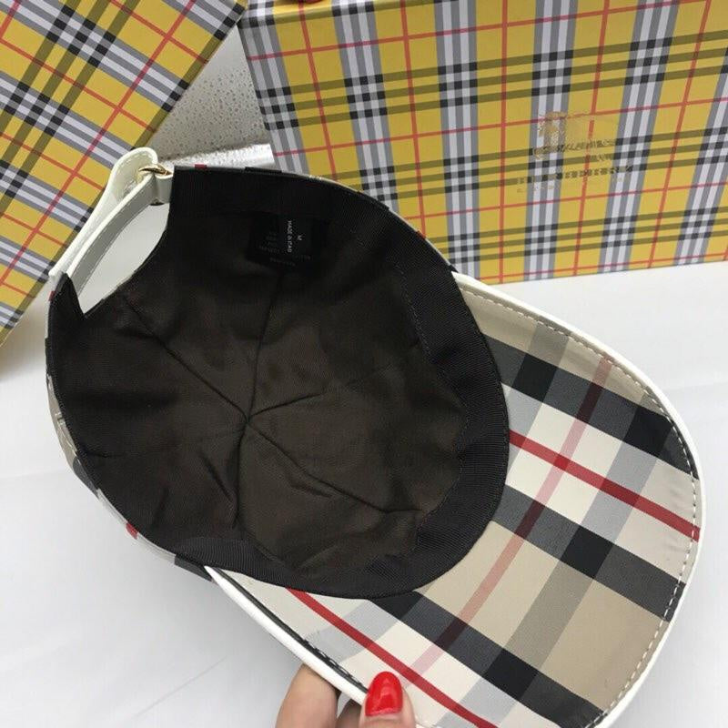 Close-up detail view of Burberry unisex cap