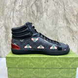 Gucci two-tone luxury sneakers view 5 signature lace-up style