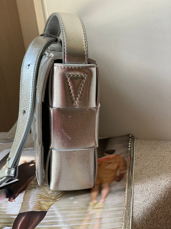 Sophisticated Premium PU Leather Handbag - Statement Silhouette | Women's Fashion Handbag #1623 - styled full view (image 7) of designer-inspired handbag