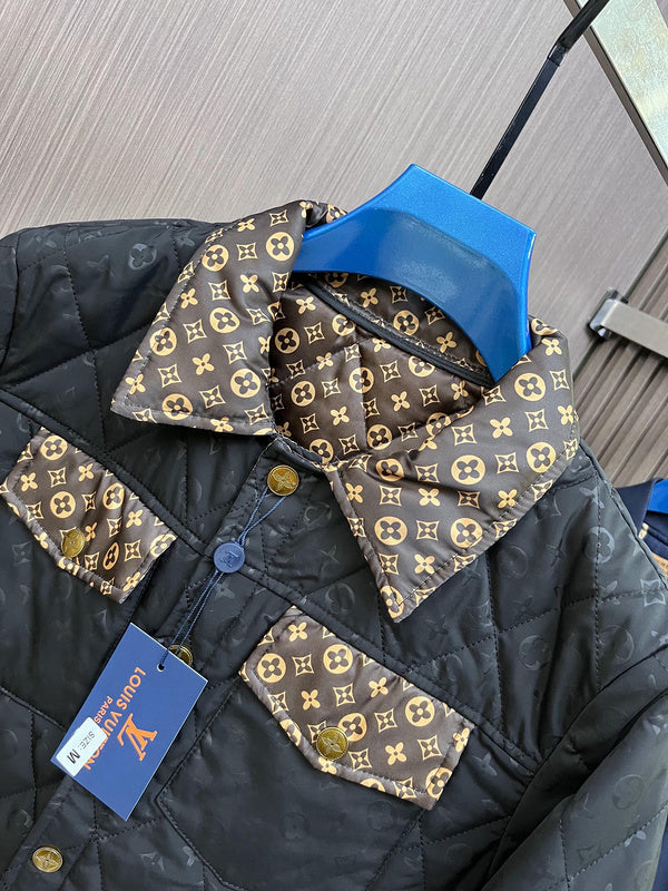 Flat lay presentation of Louis Vuitton luxury clothing with streetwear-inspired cut