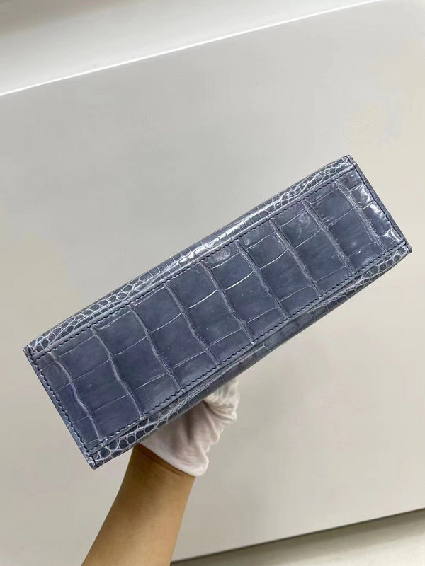 Side view of smart structured handbag