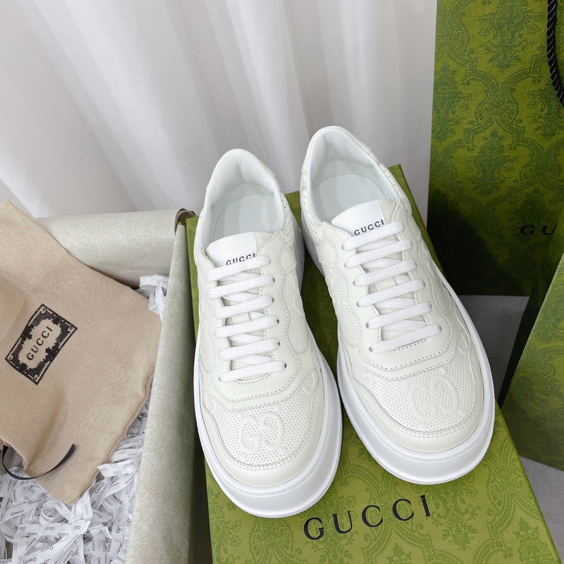 Gucci two-tone luxury sneakers view 4 minimalist modern build