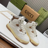 Gucci soft grey luxury sneakers view 5 classic court silhouette
