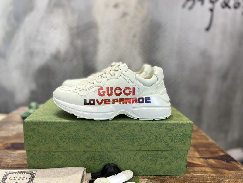 Gucci crisp white luxury sneakers view 10 everyday casual design